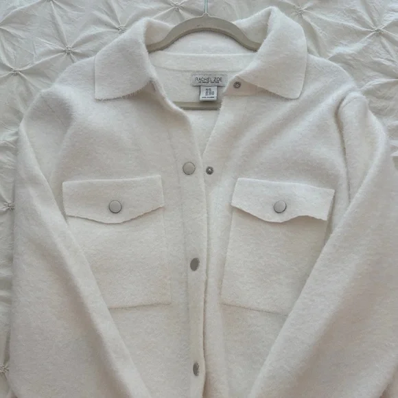 Rachel Zoe White Teddy Jacket- Women’s Plus Size 2X - Picture 5 of 7